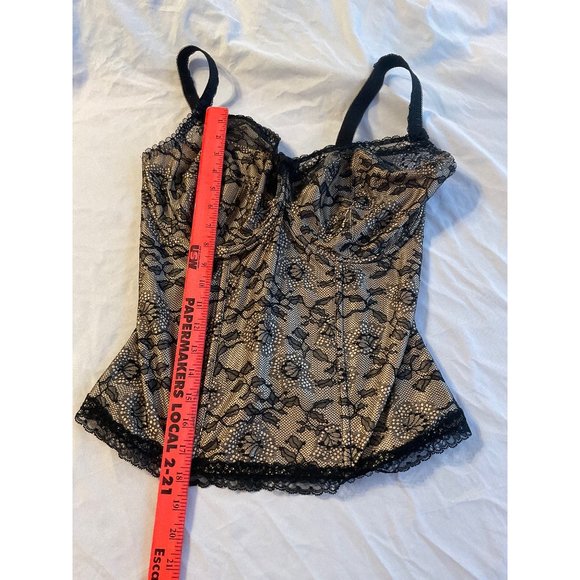 Fantasie 34 GG Corset New With Tags Sexy Lingerie See-through Back Lace Elastic - Picture 6 of 10